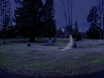 Ghost in cemetery