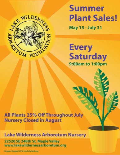 Lake Wilderness Arboretum Foundation flyer designed in Illustrator
